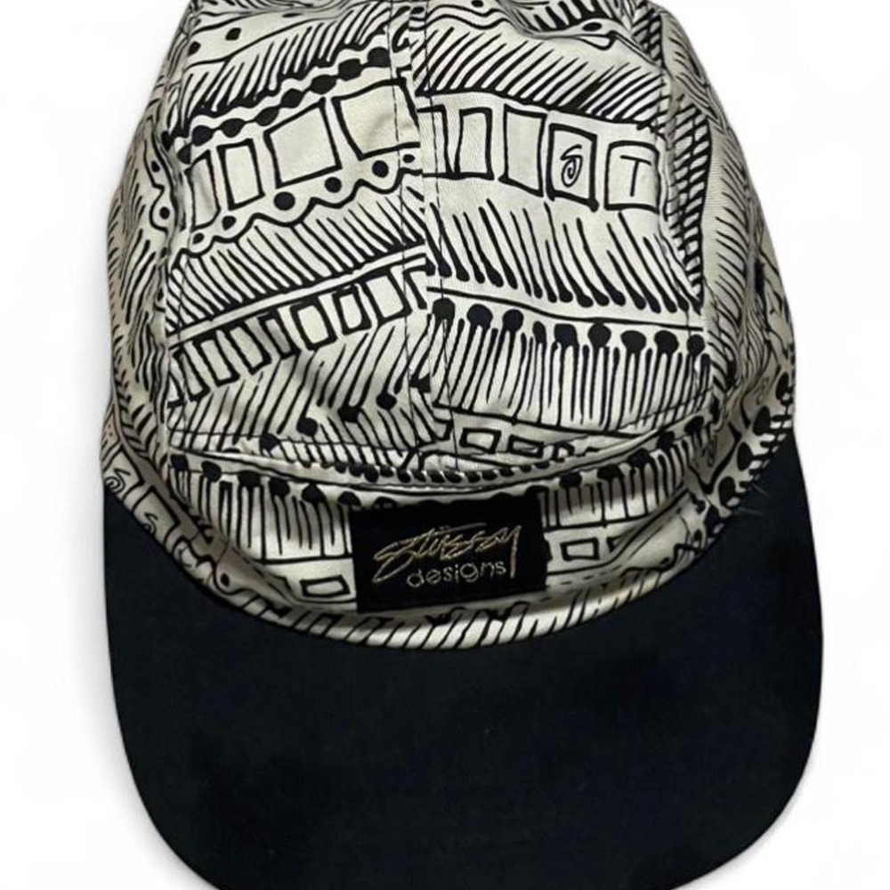 Stussy designs capz vintage black‎ and white snapback hat